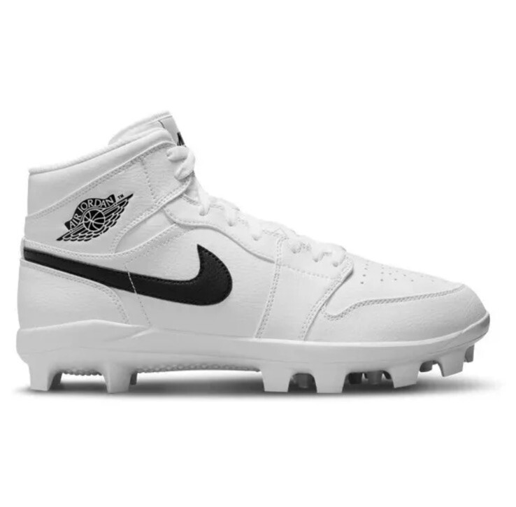 Nike Air Jordan 1 Retro MCS White Baseball Cleats Size 9 Nike Air Jordan 1 Retro MCS White Baseball Cleats Size 9