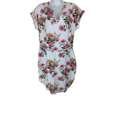 Bobbie Brooks Short Sleeve Floral Dress Large