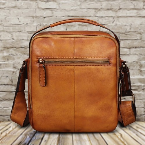 Genuine Leather Purse and Shoulder Bag for Men Vintage Real Leather Messenger - Picture 7 of 15