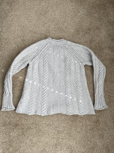 James Perse Ivory Wool Long Sleeve Pullover Crew Neck Sweater Womens Size 2 - Picture 2 of 6