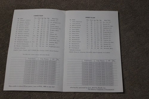 1966 (Mar. 1) UConn v Rhode Island 4-page college basketball program - Picture 3 of 3