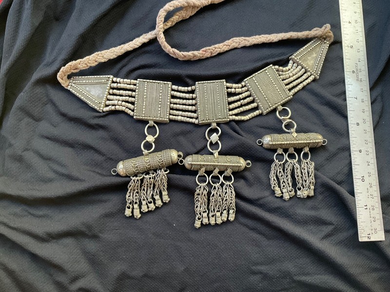 Yemen Silver Prayer Boxes Herz All Match Handmade Chain 147g