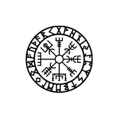 Wikinger Isländisches Symbol TEMPORÄR Tattoo Kompass Vegvisir