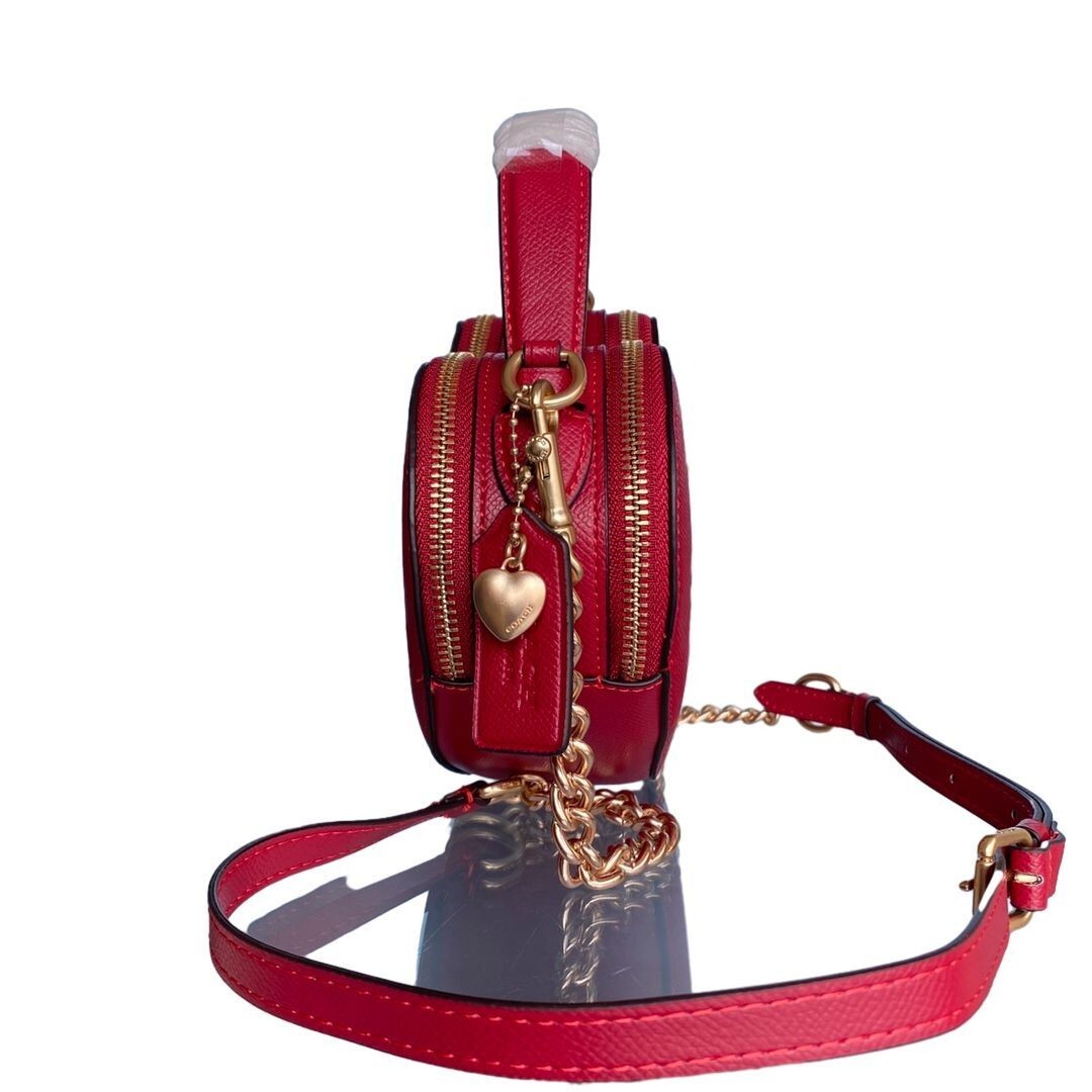 COACH Heart Crossbody shoulder 2WAY Bag Red CE652 outlet New | eBay