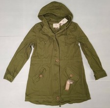 1 Sunset Lane Womens Hooded Anorak Utility Jacket, Avocado, Large Msrp $63.95