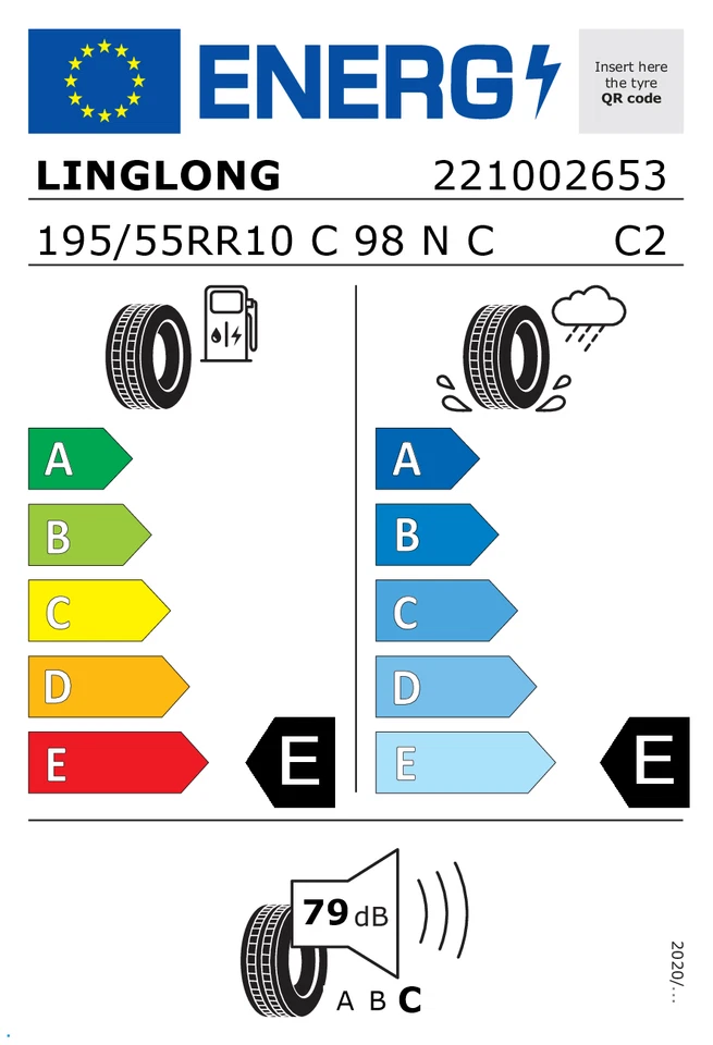 195/55 R10 Linglong R 701 - 98/96 N - TL - M+S - FRT - Trailerreifen DOT:2025 - Bild 4 von 4
