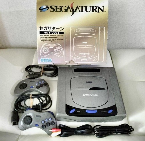 Sega Saturn Console Gray HST-0004 with 2 controllers Japanese Version tested - 第 1/7 張圖片