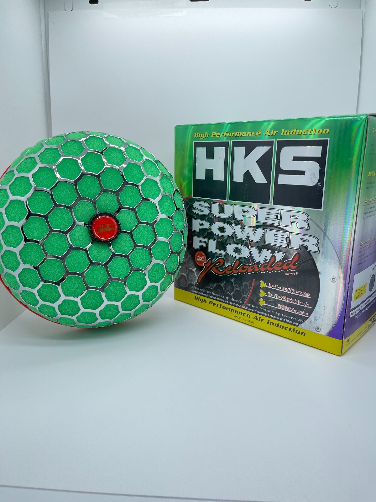 HKS 200mm Green Foam Performance Air Filter Kit Fits Most Vehicles-image