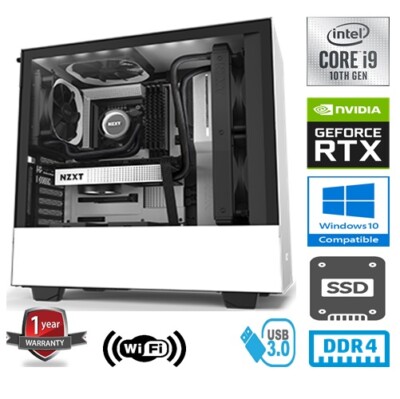 ゲーミングPC i9-10900K RTX3080 32GB 1TB INTEL CORE I9 10900K 5.3GHz 10C/20T 32GB RAM 1TB SSD GEFORCE