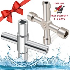 Juego de 2 llaves de agua, llave de 4 v as, llave de grifo, llave para grifos