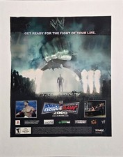 Smackdown vs. Raw 2006 WWE PS2 Batista Cena Retro Print Ad Artwork Poster Art