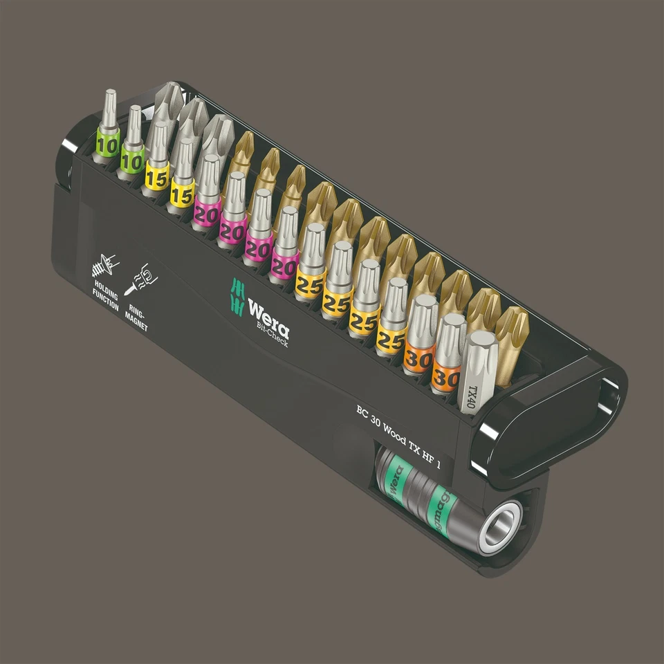 Juego De 30 Piezas De Bits Wera Bit Check 30 Wood TX HF 1 05057436001 - Imagen 2 de 4