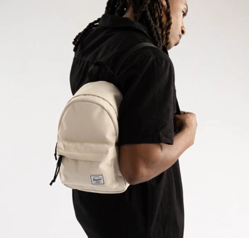 Herschel Clásica Mini Mochila Crema Unisex Correas para el Hombro Bolsillo Frontal NUEVA NUEVA CON ETIQUETAS Foto 3 de 4