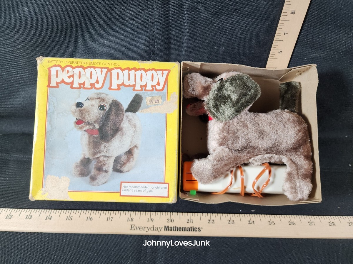 Vintage Peppy Puppy Battery Operated Remote Control Toy OG Box Tested Works Vintage Peppy Puppy Battery Operated Remote Control Toy OG Box Tested Works