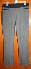 EXPRESS Ladies' Sz 6R DRESS PANTS Gray/Black; Columnist w/ 33" inseam