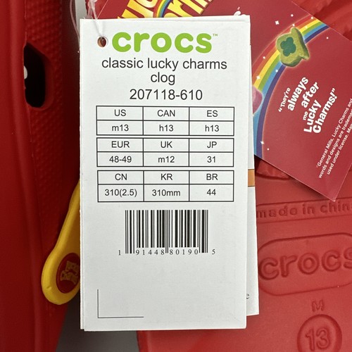 Men's US Size 13 Crocs Classic Clog Lucky Charms Magically Delicious 207118-610 - Picture 14 of 16