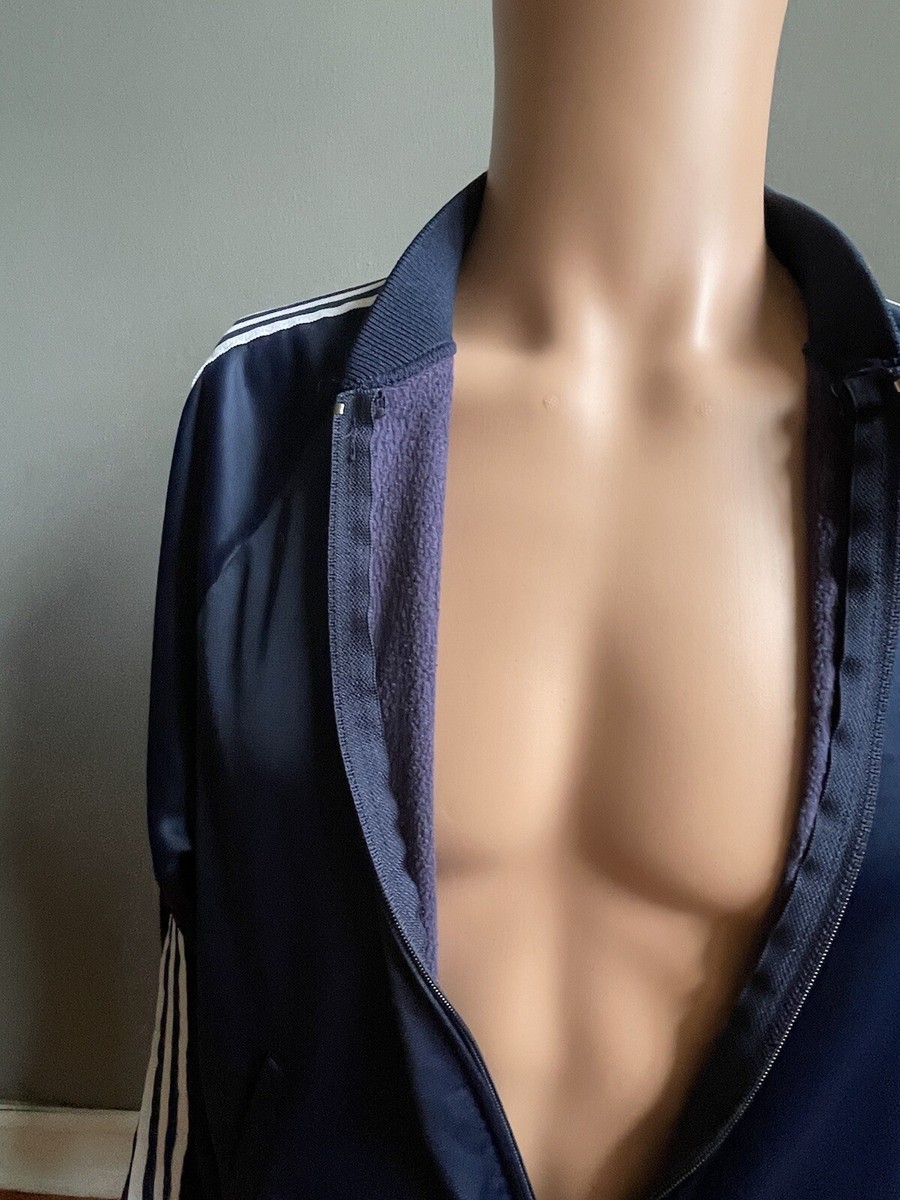Vtg 80s Adidas ATP Track Jacket Medium Navy Blue Keyrolan 3 Vtg 80s Adidas ATP Track Jacket Medium Navy Blue Keyrolan 3