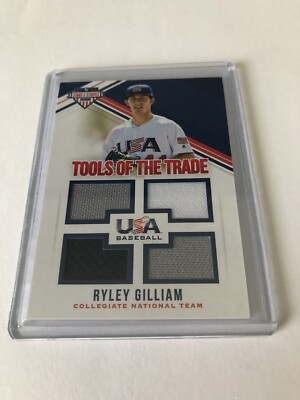 2018 USA Stars & Stripes Tools Of The Trade Quad Jersey Ryley Gilliam #18 /299! 
