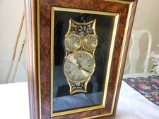 SHONTEK DM-2000 Quartz Arts & Crafts by LORE Owl Design w/ Actual Clock Pieces