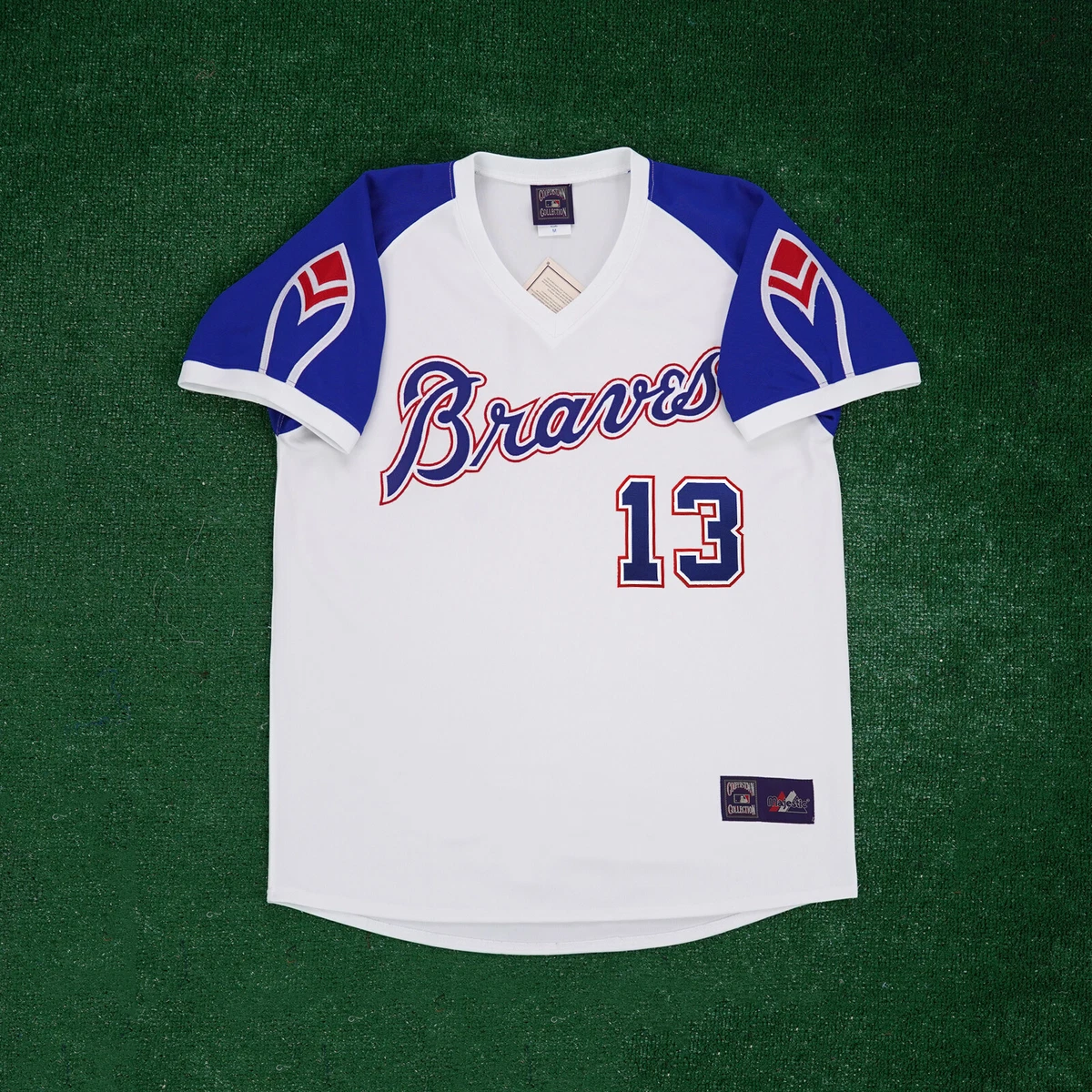 Ronald Acuna Jr. 1970's Atlanta Braves Cooperstown Home Throwback Men's  Jersey