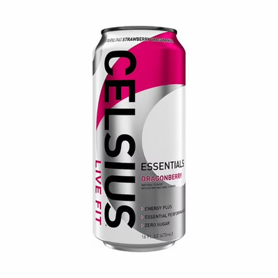 Celsius Essentials Sparkling Dragonberry Energy Drink, 16 fl oz