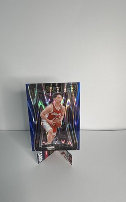 2024-25 Panini Select - Mezzanine Yuki Kawamura #395 Blue Flash Prizm 63/99 (RC)