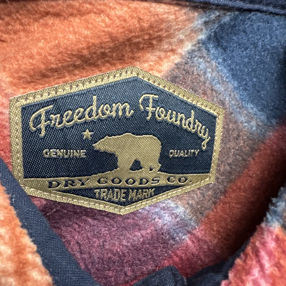 Freedom Foundry Men’s XL Flannel Shirt Comfort Fit Metal Buttons Plaid - Image 2 of 4