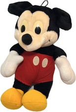 Vintage Playskool Mickey Mouse Plush 14 Disney Rare Yellow Eyes Red Pants