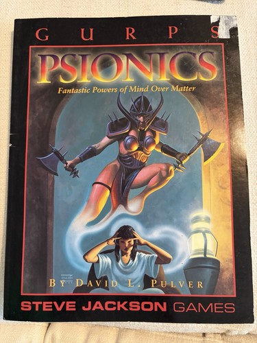 Steve Jackson Games GURPS Psionics by David L. Pulver 1995 SJG01995 6040