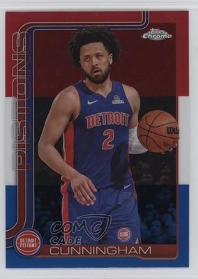 2025-26 Topps Chrome Red White & Blue Refractor Cade Cunningham #88 1rr6