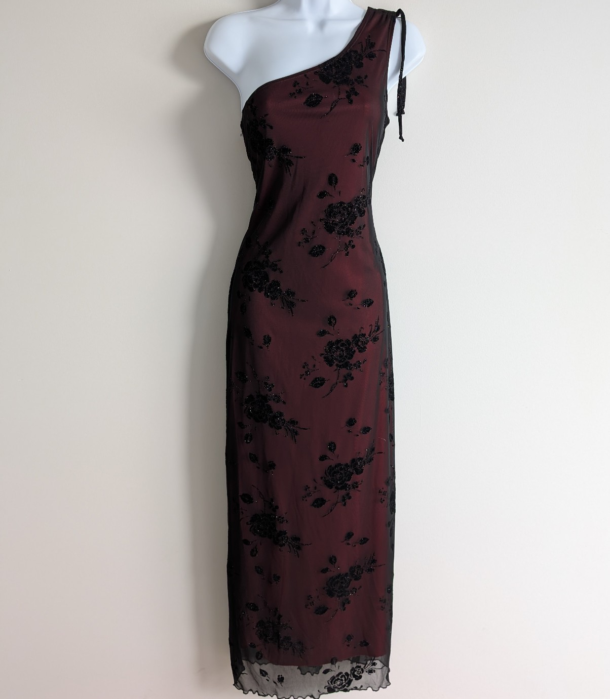Vintage My Michelle Maxi Dress Womens Medium Whimsigoth 90s Lace Layered Prom