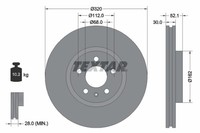 2X Bremsscheibe Pro+ Textar 92229305 FüR Q5 8RB Audi A6 C7 4G2 4GC A5 8F7 8TA A4