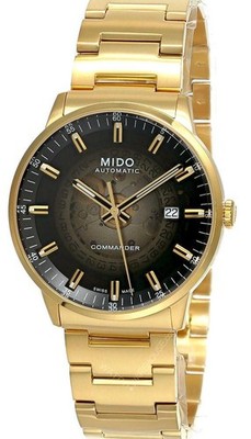 Mido Commander Gradient 40mm Mens Gold Watch see-through dial M021
