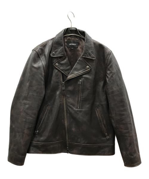 Avirex Aged Leather WRiders Jacket Men’s Motorcycle Style