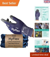 Image of Industrial Cut-Resistant Work Gloves, HyFlex 11-561, Nitrile Coating, Pack of 12