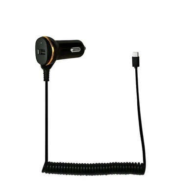 LOGILINK USB-C KFZ Kabel Ladegerät Spiralkabel Zigarettenanzünder Adapter Netzteil Auto