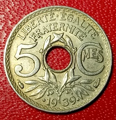 5 Centimes .1939. Lindauer Magnifique !!! - Photo 1/2