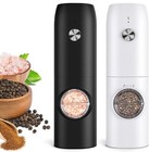 Electric Salt and Pepper Grinder Set, Rechargeable Automatic Pepper Mill Grinder