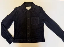 AMI Alexandre Mattiussi Navy Suede Jacket Sz M Authentic