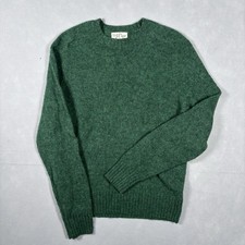 J Crew Sweater Men's Large 100 Lambs Wool Crewneck Tight Knit Pullover Preppy