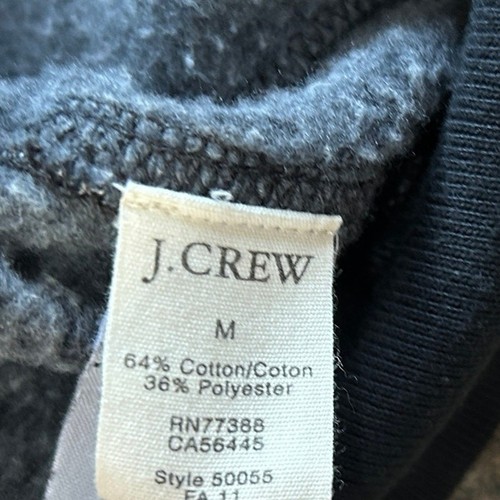 J. Crew Outerwear Fleece Jacket Size M Black Gray Full Zip Mock Neck Outdoor - Picture 7 of 9