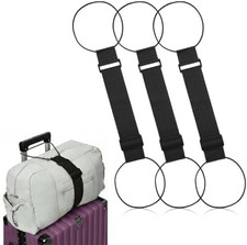 3 Pack Adjustable Luggage Straps for Suitcases TSA Approved, Multi Use Luggage C