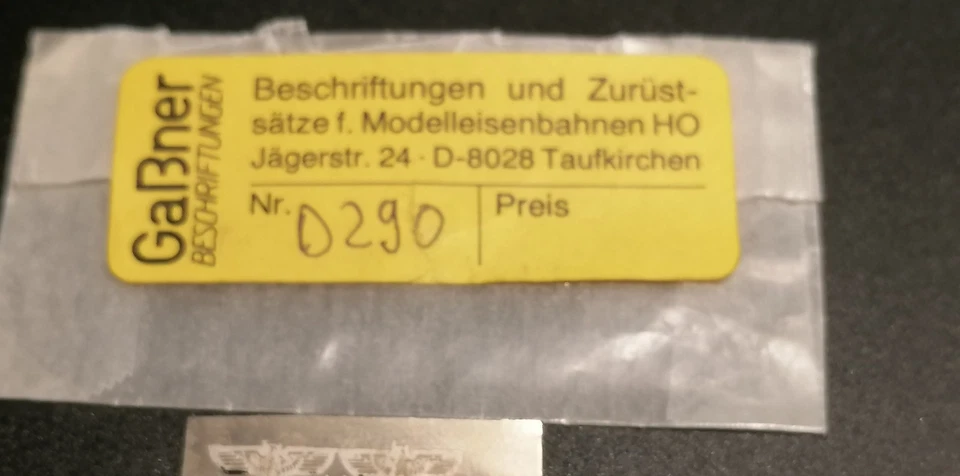 Gaßner H0 Nr.: D290 - 10 mal Reichsadler mit Emblem- Schild Messing