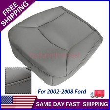For Ford E150 E250 E350 2002-08 Van Driver Side Bottom Leather Seat Cover Gray