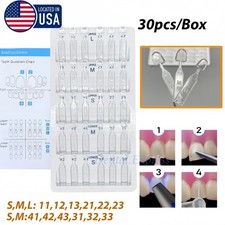 30pcs Dental Composite Resin Veneers Mould Light Cure Anterior Front Teeth USA