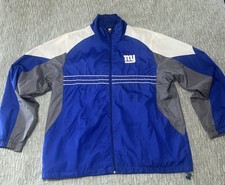Reebok SI NY Giants Windbreaker Jacket Blue Large PRE OWNED Good Condition
