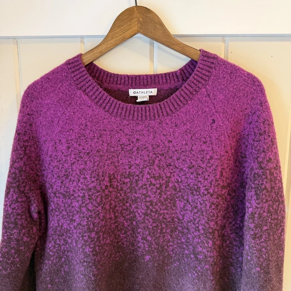 Suéter de lana merino púrpura Athleta para mujer, talla grande Foto 2 de 4