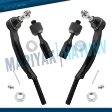 4PCS Front Inner Outer Tie Rod End For 2003 - 2009 Chevy Trailblazer GMC Envoy