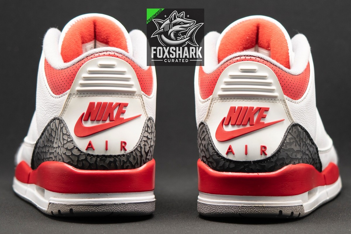Size 10.5M Air Jordan 3 Fire Red Tinker Retro OG CLASSIC 2022