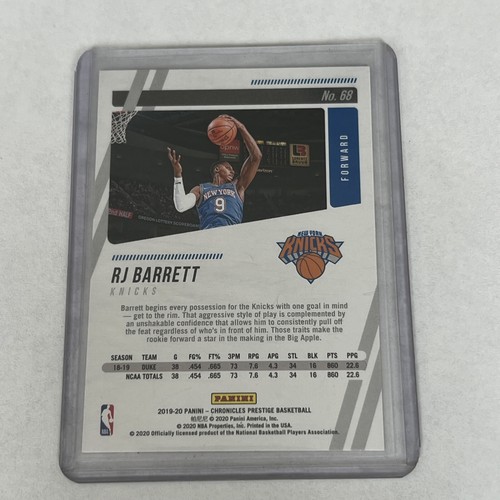 2019-20 Panini Chronicles - Prestige Blue #68 RJ Barrett /99 (RC) - Bild 2 von 2